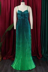 Vestido de noche de fiesta con espalda descubierta y degradado